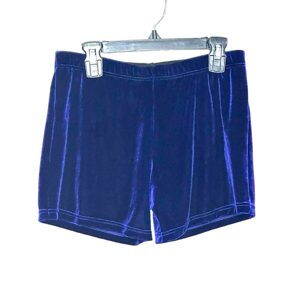 Jed North blue velour pull on shorts size small - Picture 1 of 5